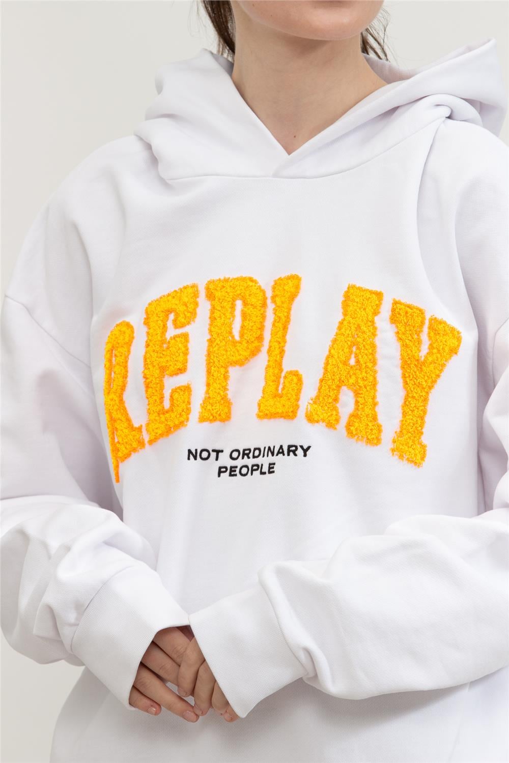 Replay Regular Kadın Kapüşonlu Sweatshirt