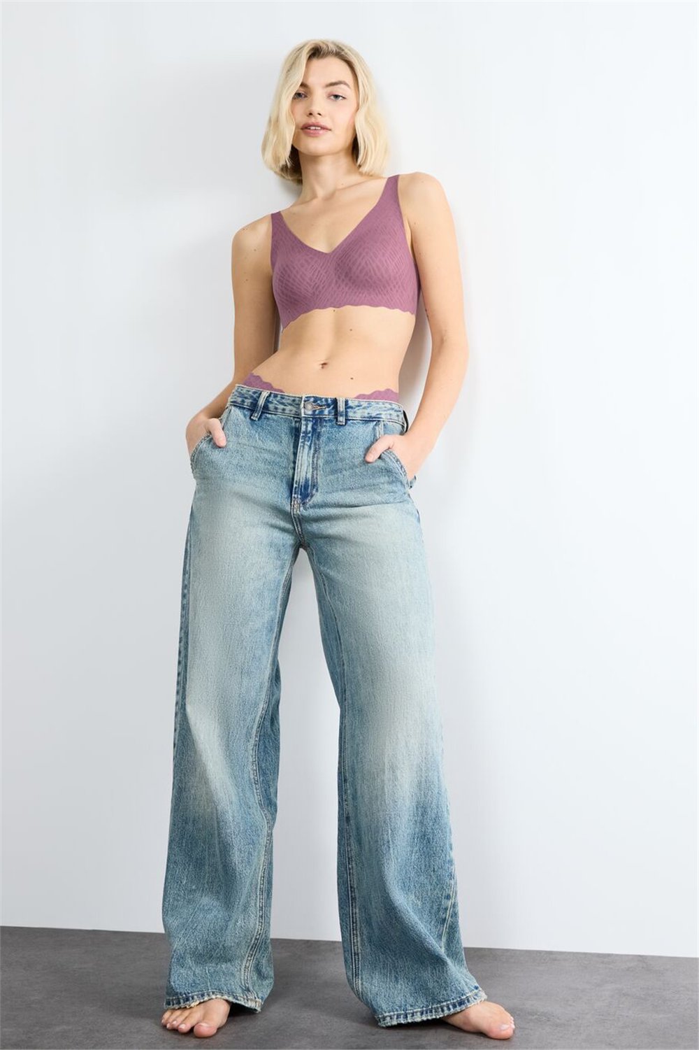 Sloggi ZERO Feel Bliss Soft bra Kadın Sütyen Lila