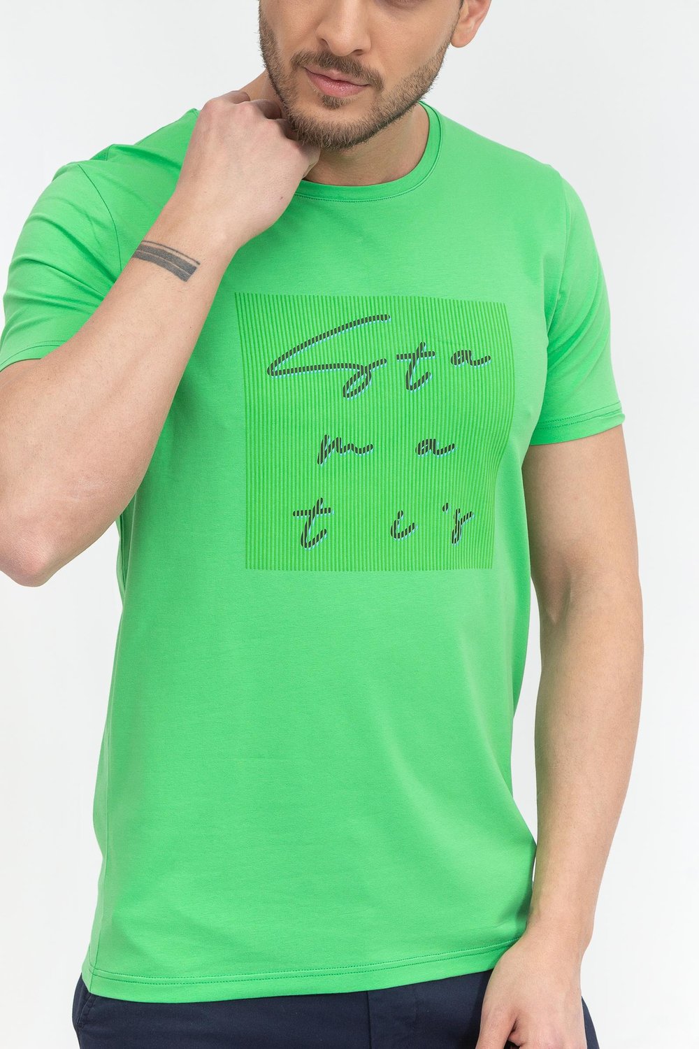 Stamatis Erkek Bisiklet Yaka T-Shirt