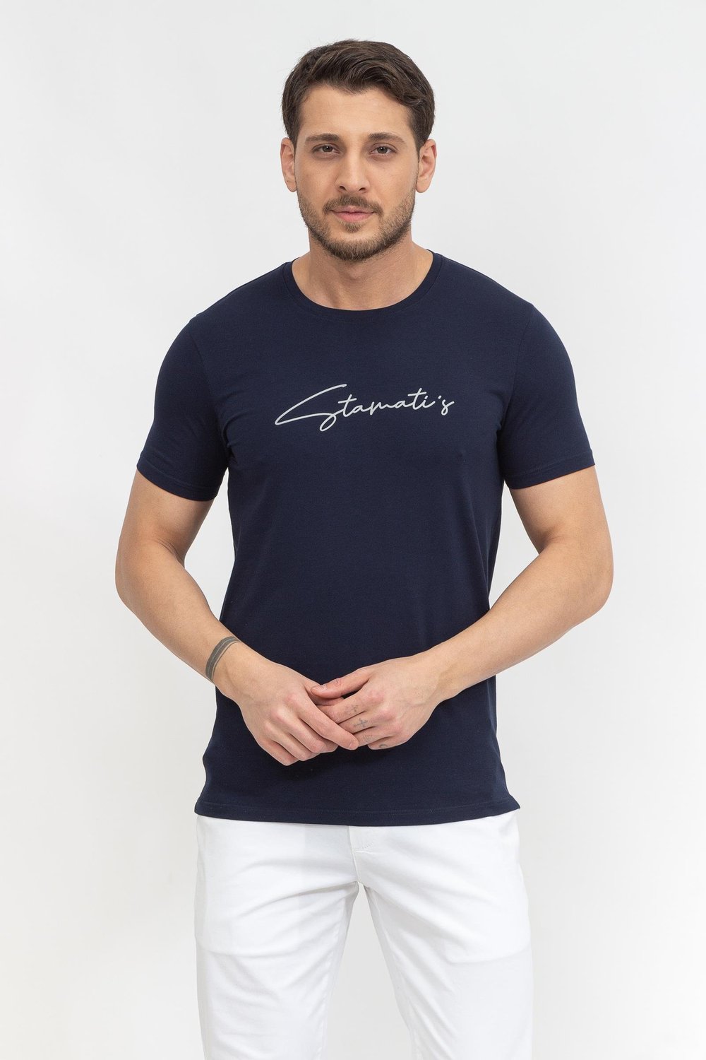 Stamatis Erkek Bisiklet Yaka T-Shirt