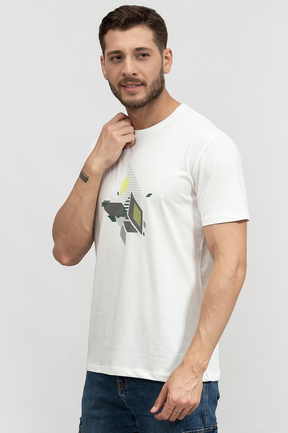 Stamatis Erkek Bisiklet Yaka T-Shirt