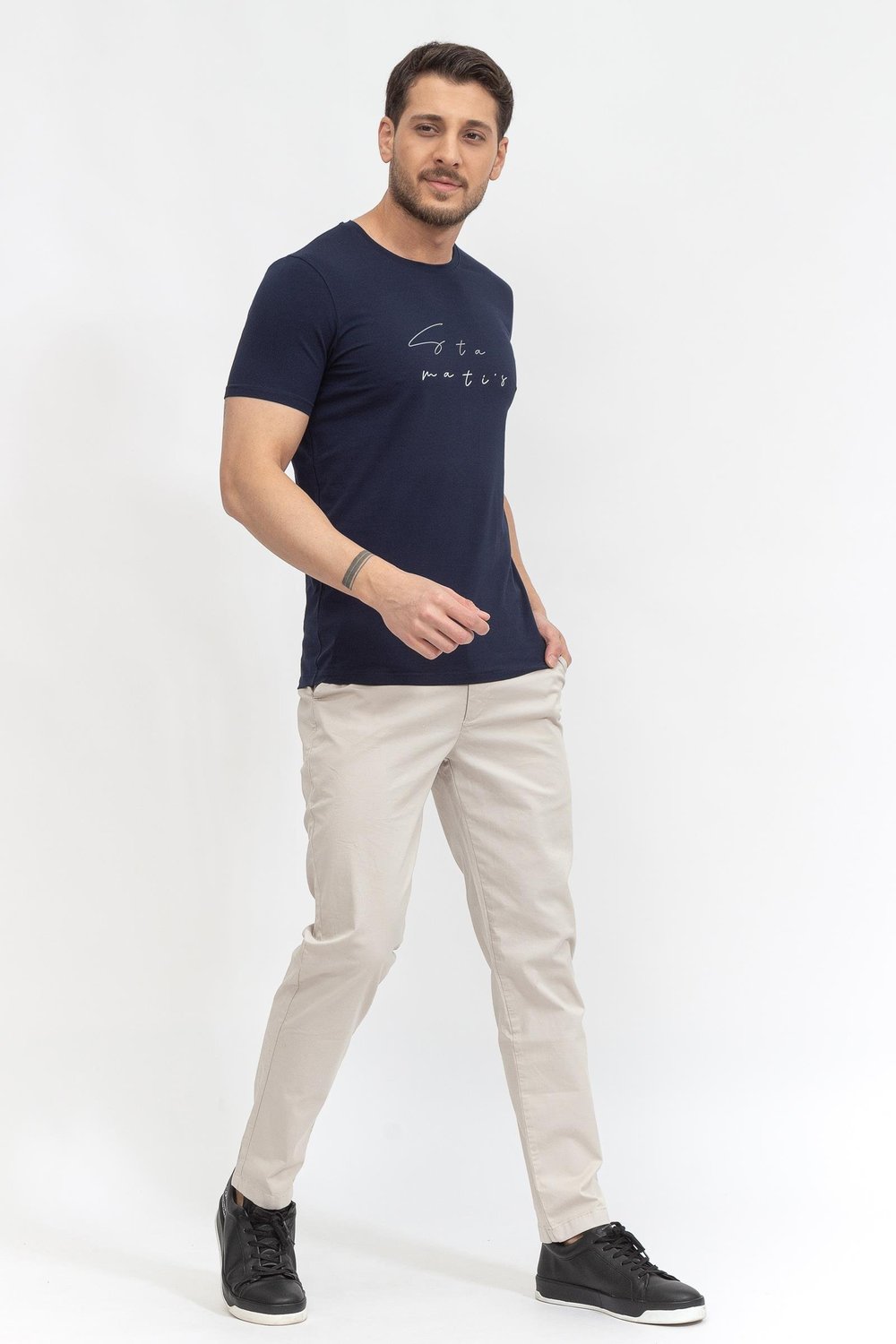 Stamatis Erkek Bisiklet Yaka T-Shirt