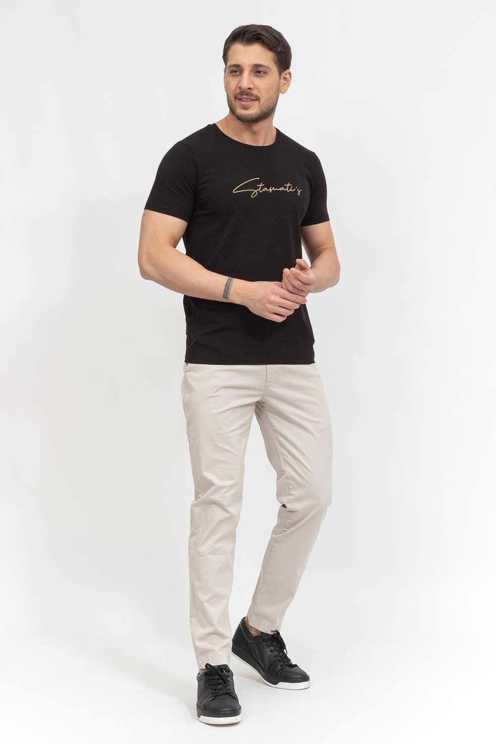 Stamatis Erkek Bisiklet Yaka T-Shirt