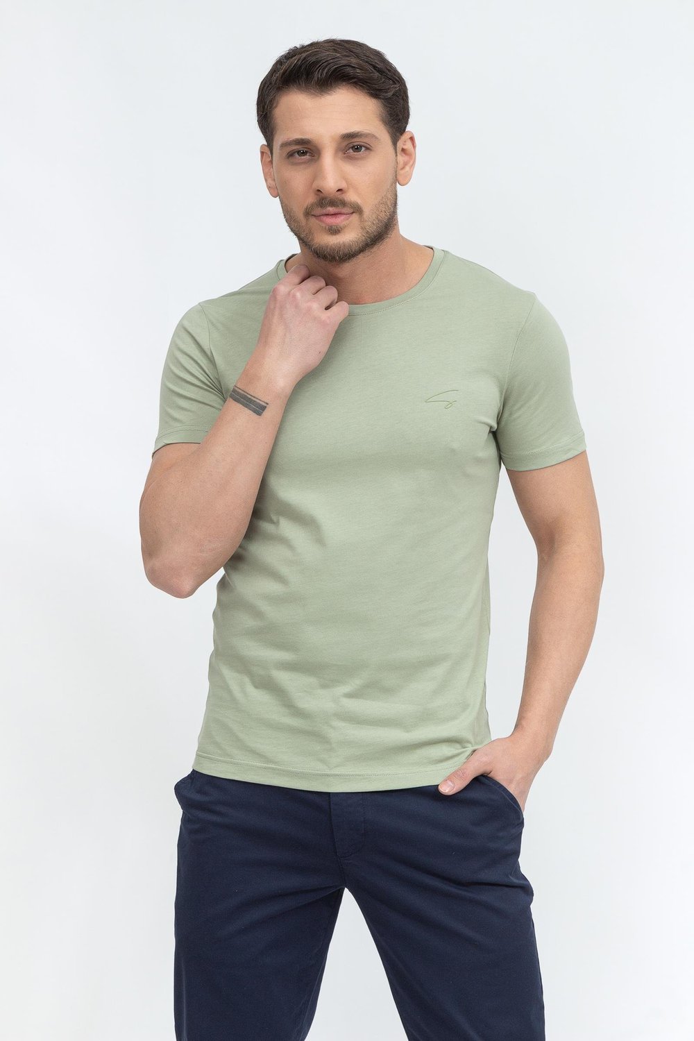 Stamatis Erkek Bisiklet Yaka T-Shirt