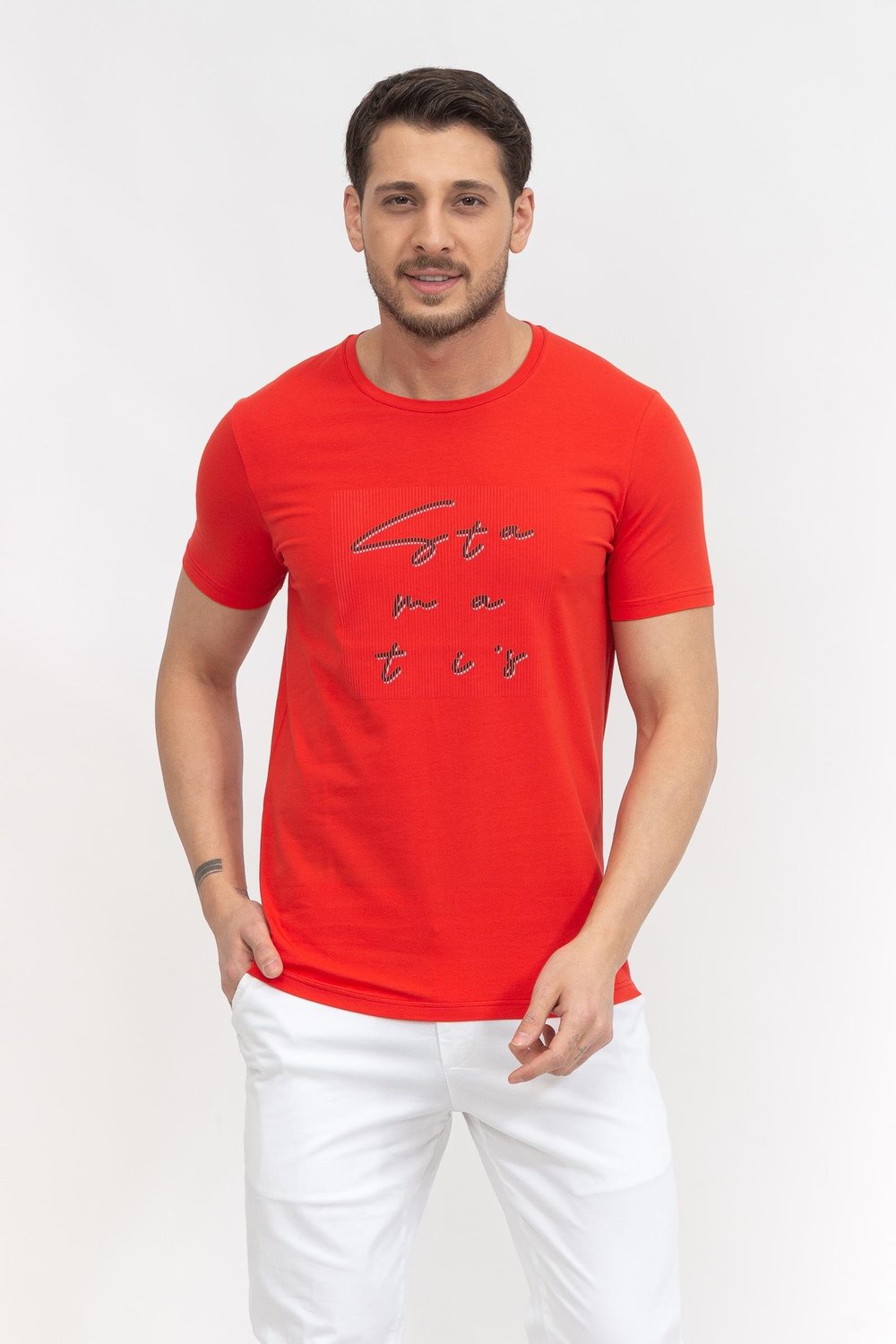 Stamatis Erkek Bisiklet Yaka T-Shirt