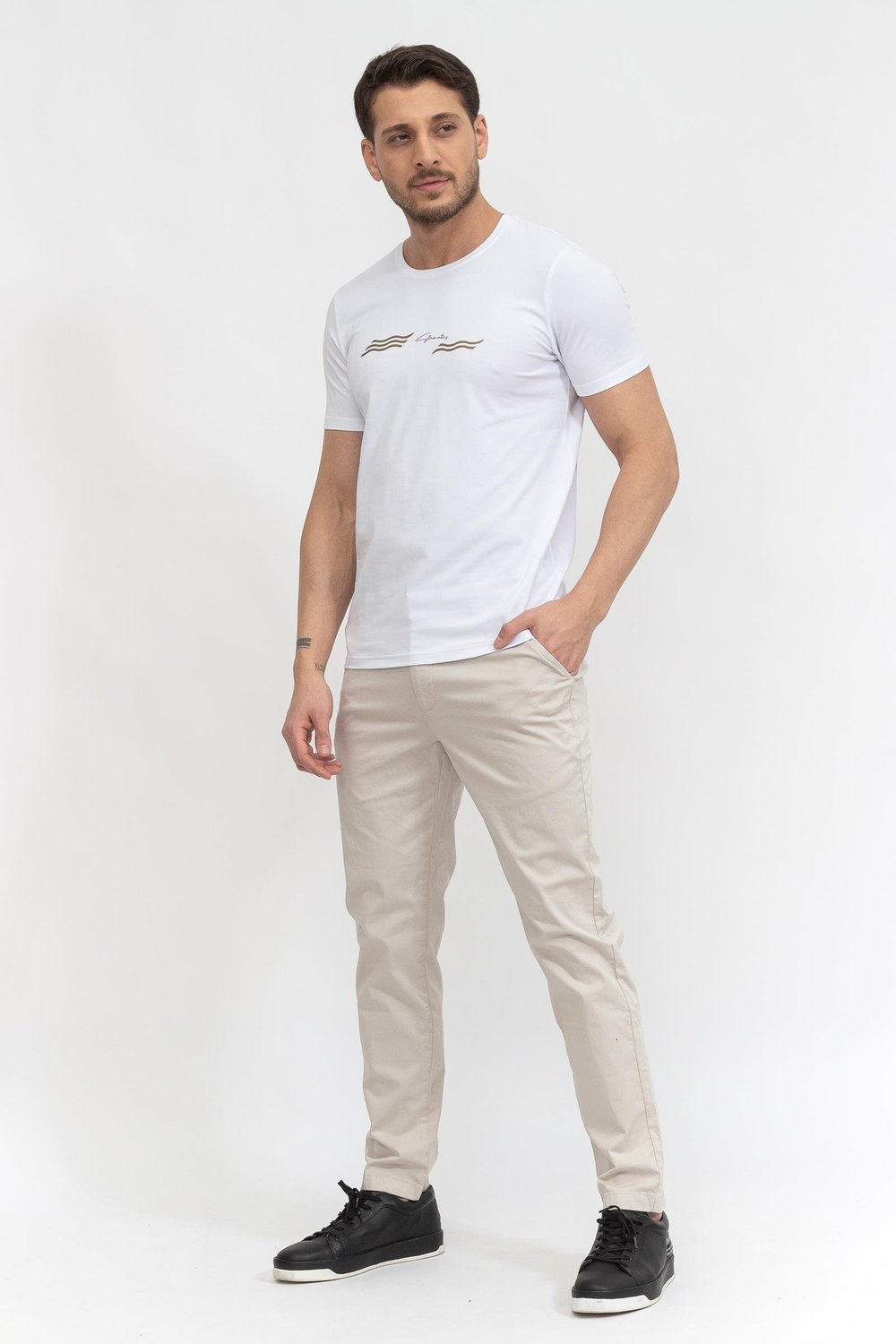 Stamatis Erkek Bisiklet Yaka T-Shirt