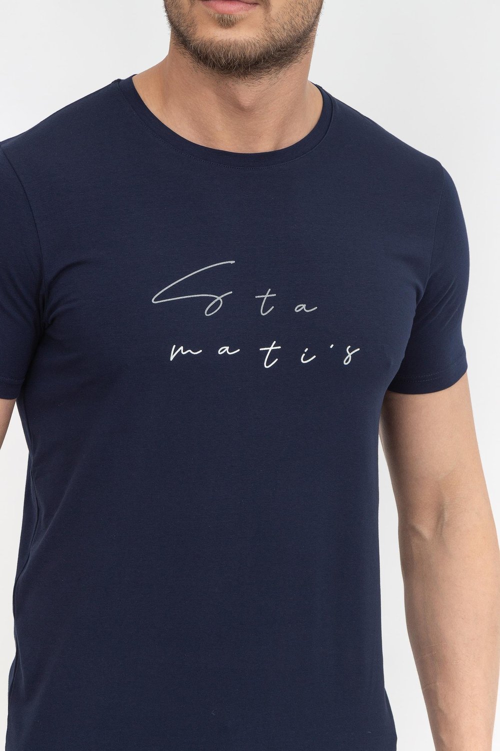 Stamatis Erkek Bisiklet Yaka T-Shirt