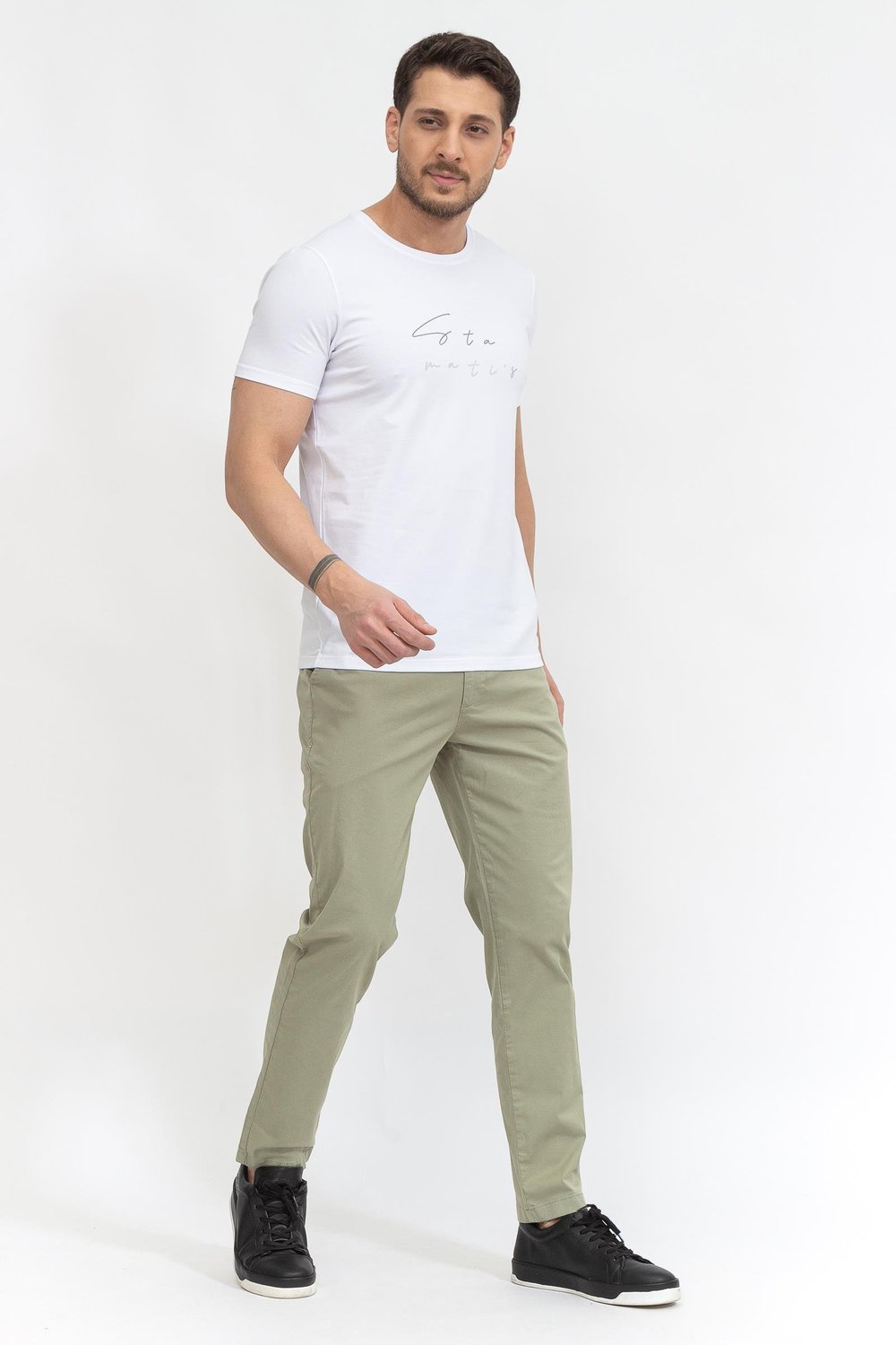 Stamatis Erkek Bisiklet Yaka T-Shirt