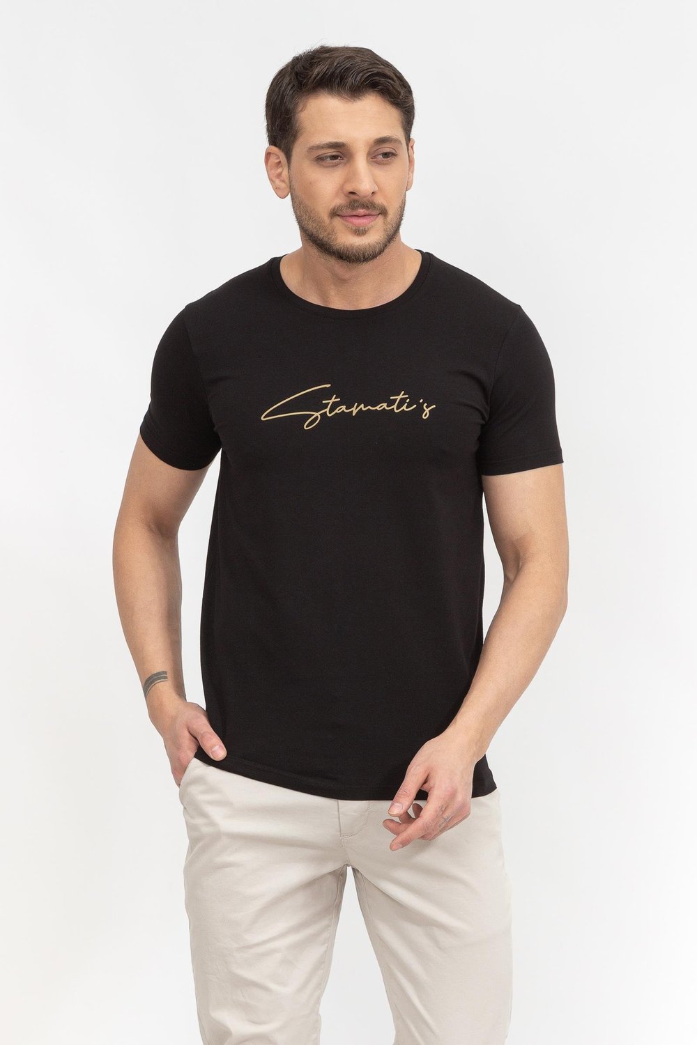 Stamatis Erkek Bisiklet Yaka T-Shirt