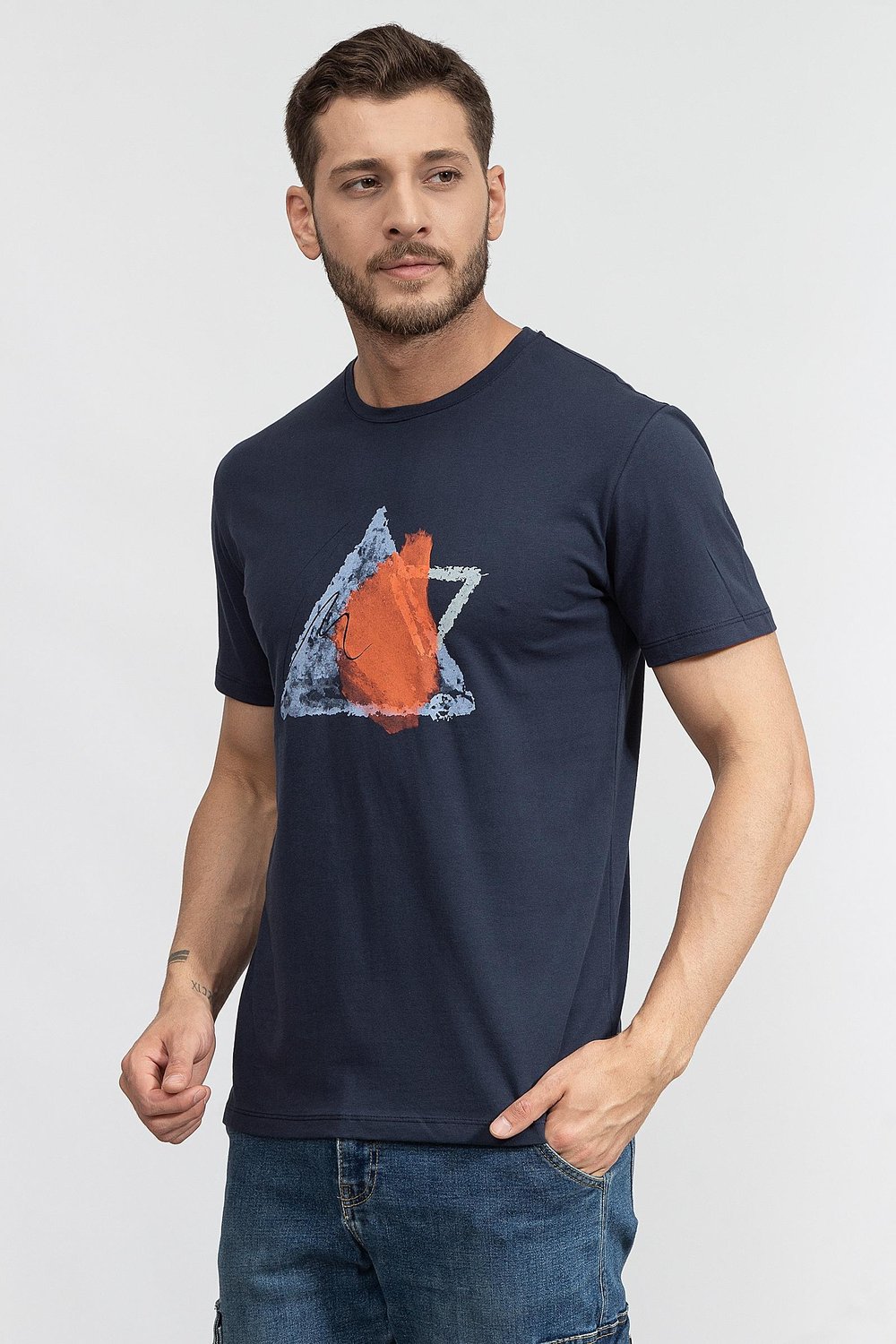 Stamatis Erkek Bisiklet Yaka T-Shirt