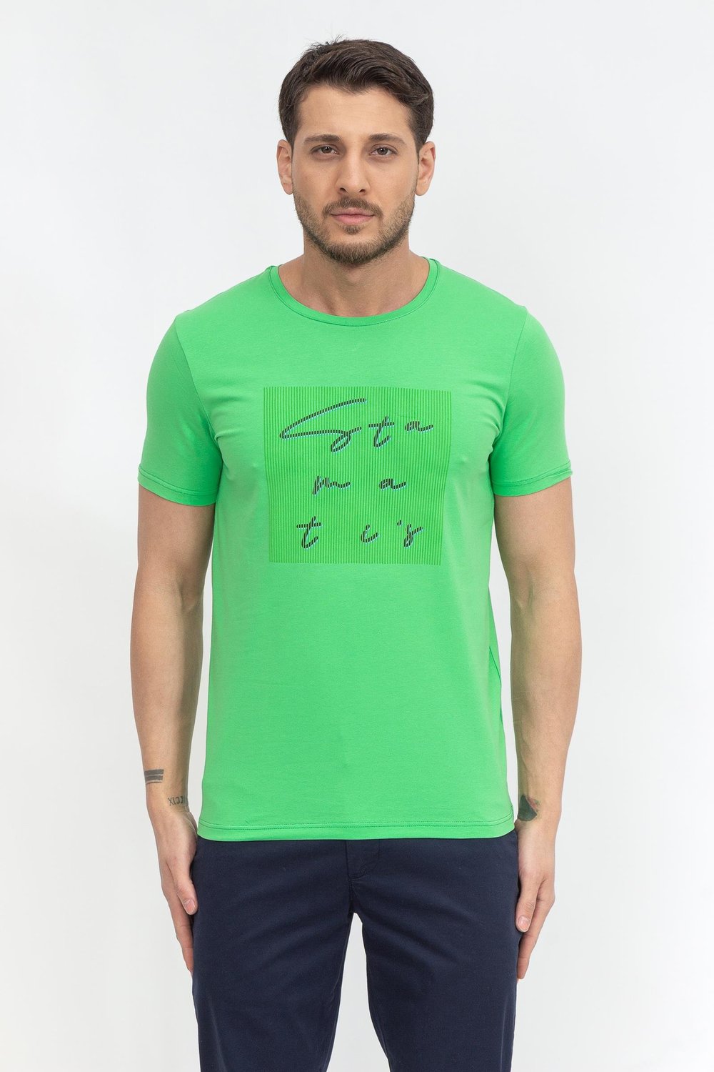 Stamatis Erkek Bisiklet Yaka T-Shirt