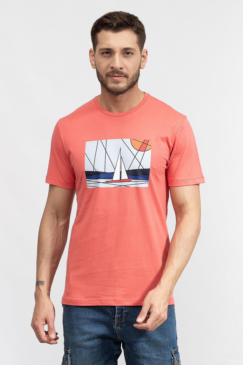 Stamatis Erkek Bisiklet Yaka T-Shirt