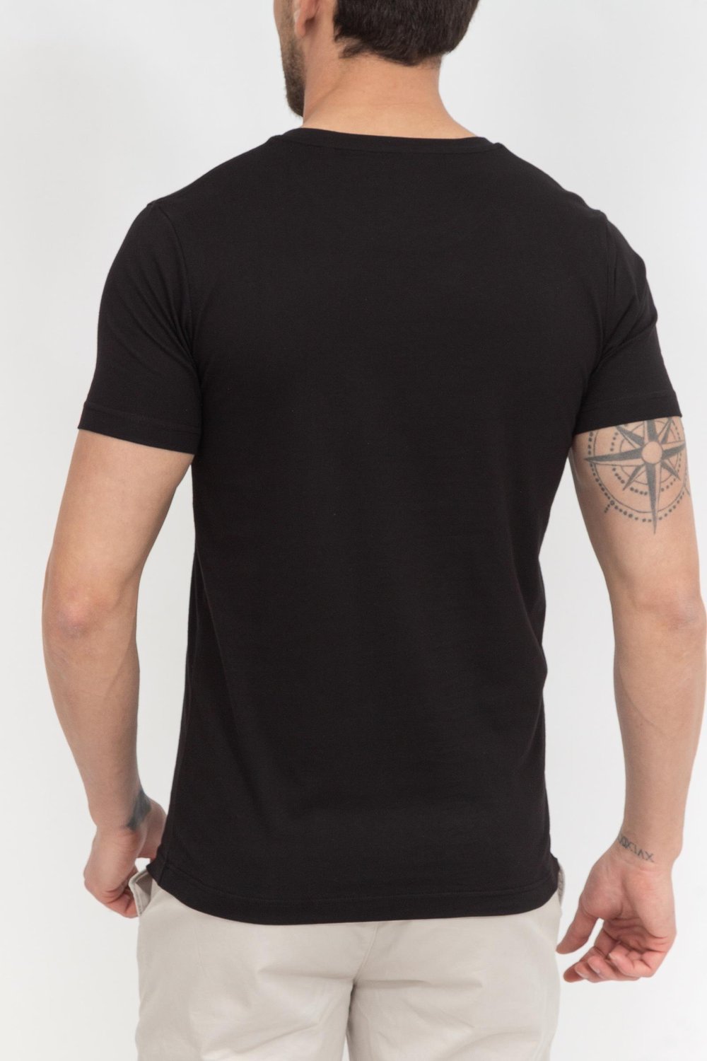 Stamatis Erkek Bisiklet Yaka T-Shirt Siyah