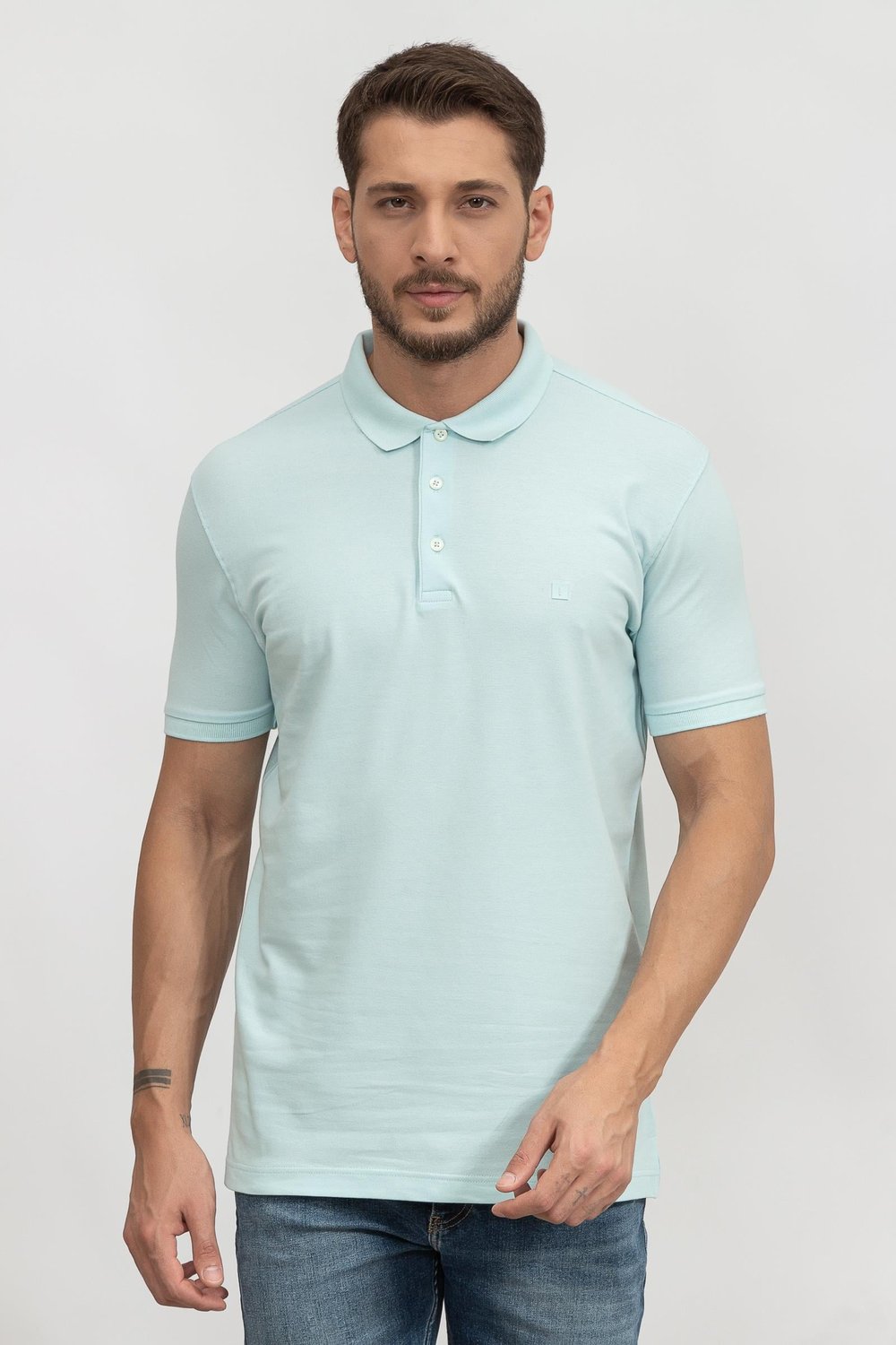 Stamatis Erkek Polo Yaka T-Shirt Mint Yeşili