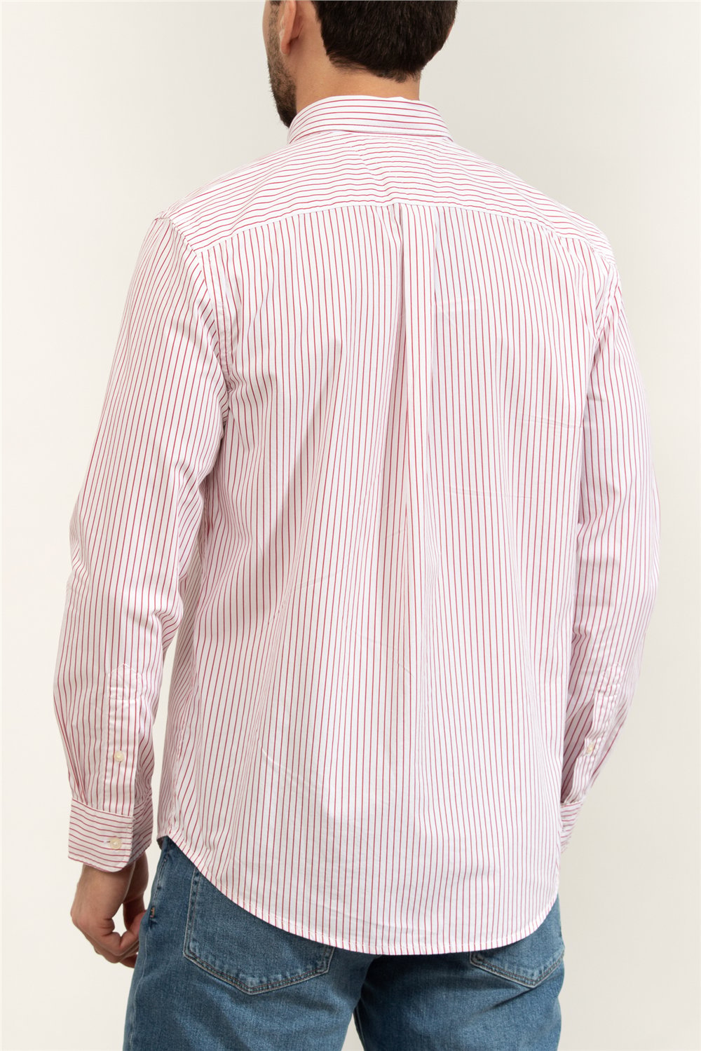 Tommy Hilfiger Core Hairline Poplin RF Shirt Erkek Gömlek Kırmızı