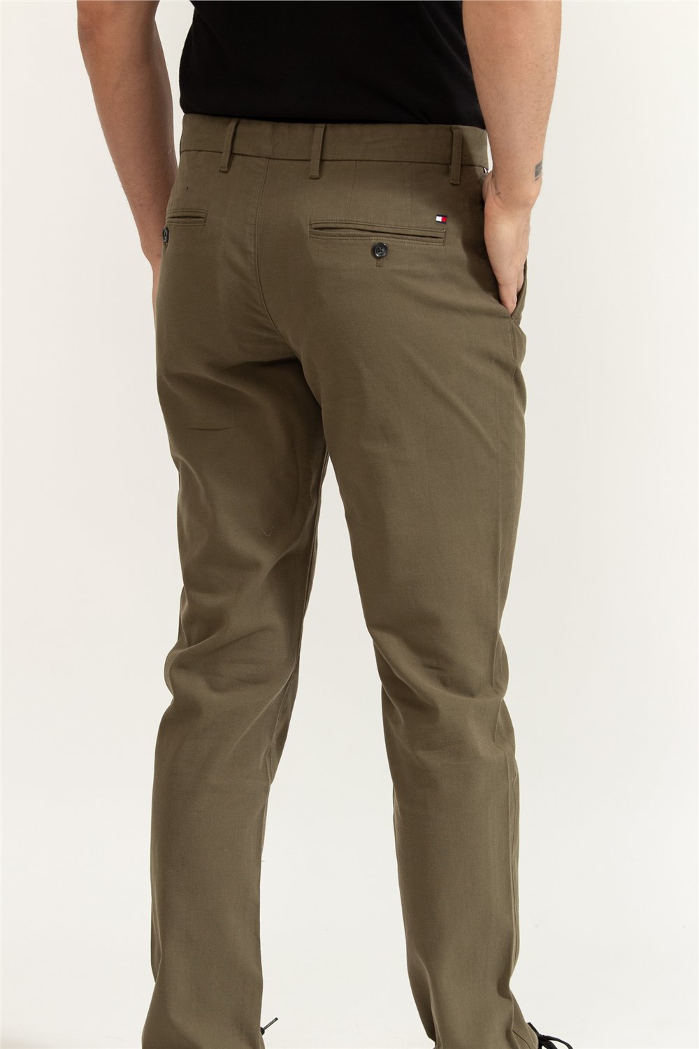 Tommy Hilfiger Denton Mini Yd Structure Erkek Chino Pantolon Haki Yeşil