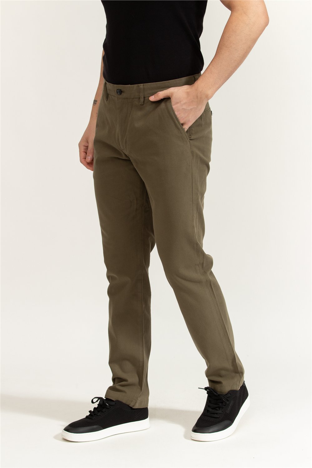 Tommy Hilfiger Denton Mini Yd Structure Erkek Chino Pantolon Haki Yeşil