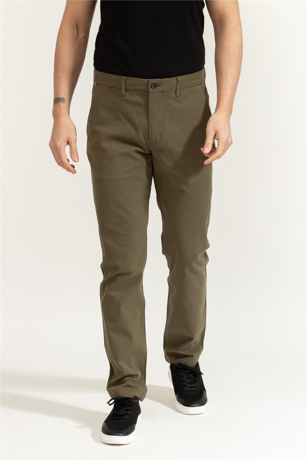 Tommy Hilfiger Denton Mini Yd Structure Erkek Chino Pantolon Haki Yeşil
