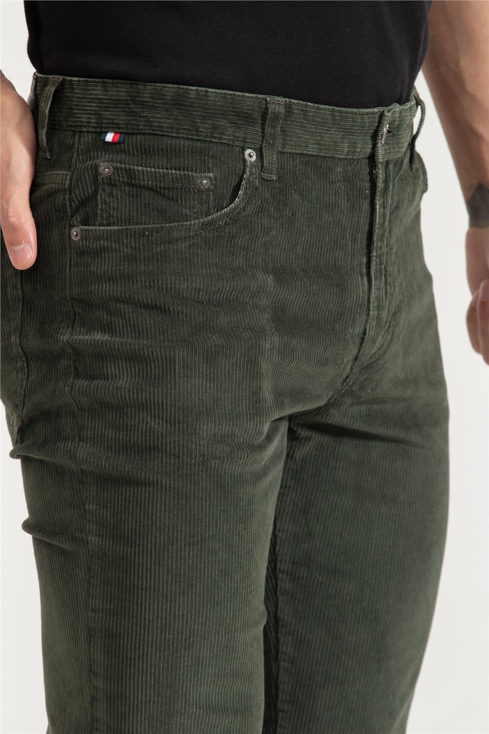Tommy Hilfiger Erkek 5 Cepli Pantolon Haki Yeşil
