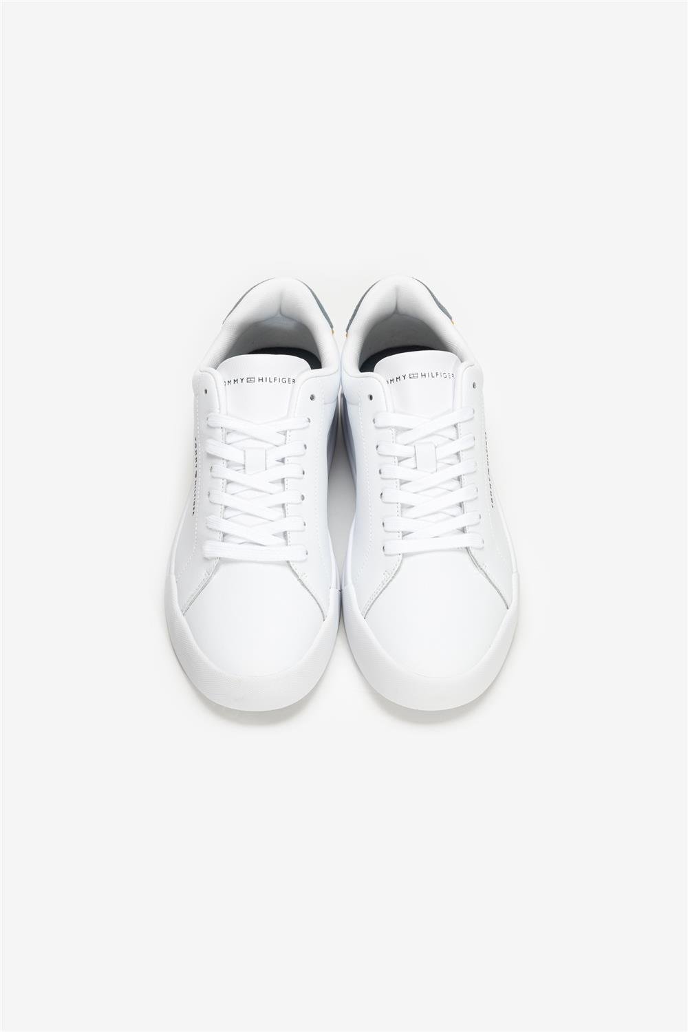 Tommy Hilfiger Th Court Core Ess Leather Erkek Sneaker Gri