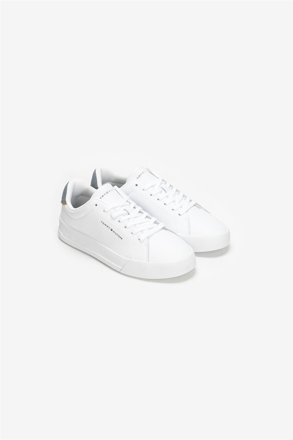 Tommy Hilfiger Th Court Core Ess Leather Erkek Sneaker Gri