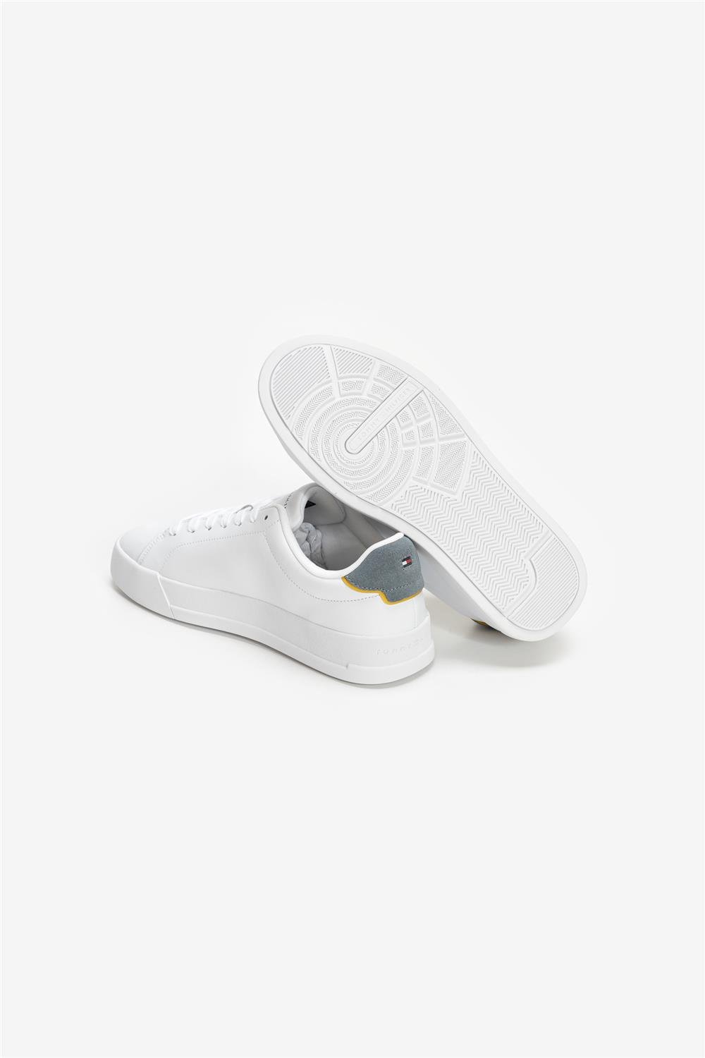 Tommy Hilfiger Th Court Core Ess Leather Erkek Sneaker Gri