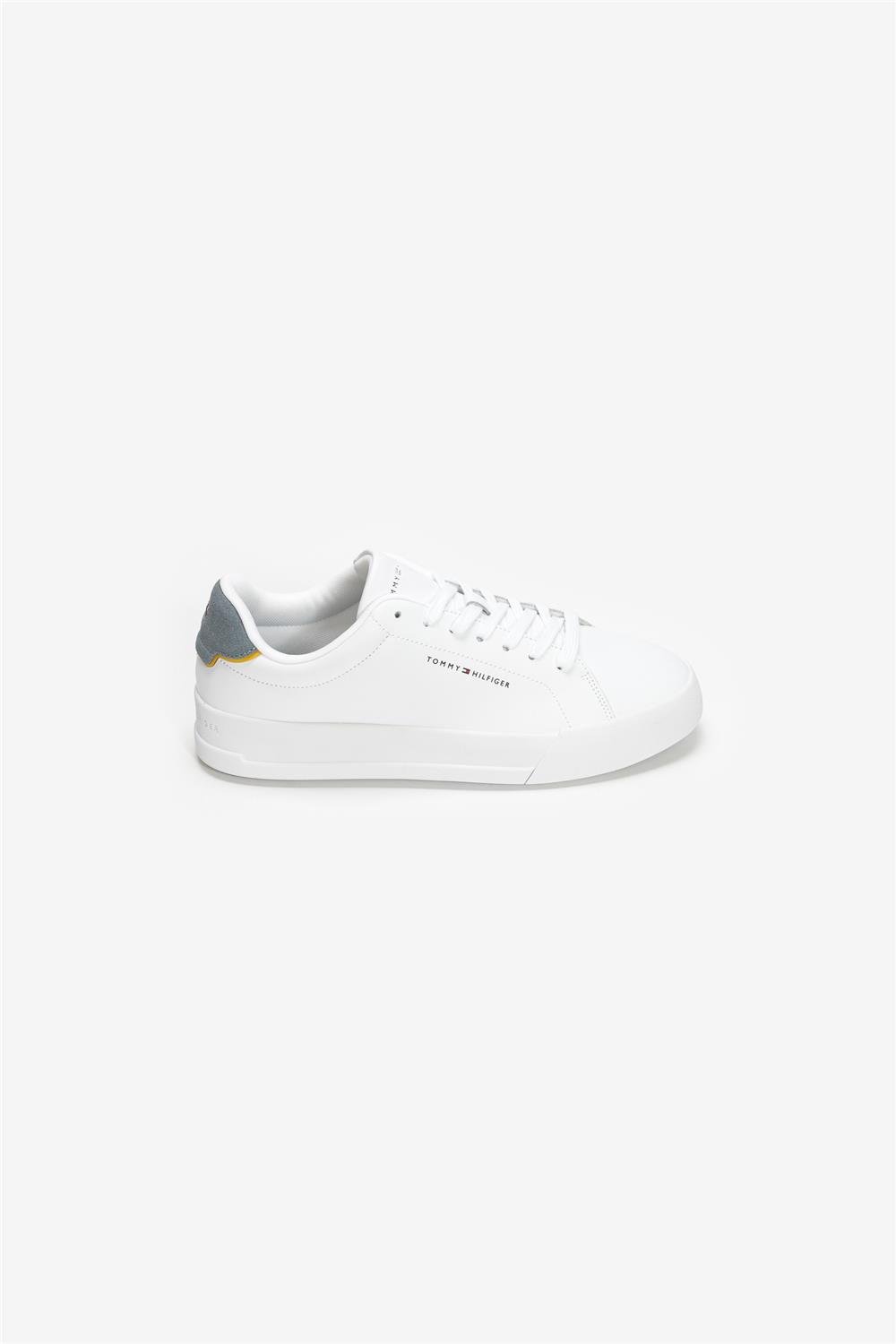 Tommy Hilfiger Th Court Core Ess Leather Erkek Sneaker Gri