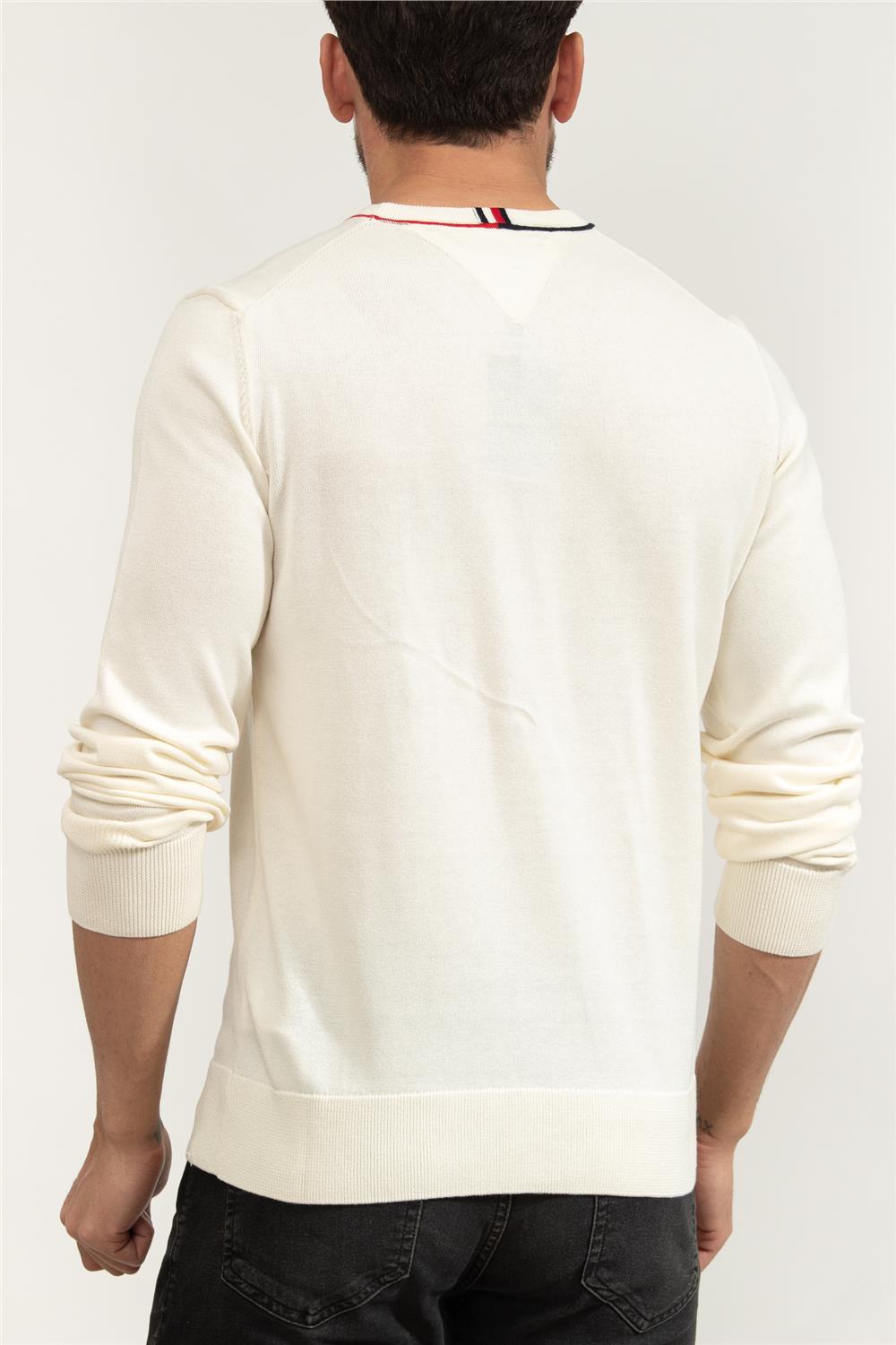 Tommy Hilfiger Fine Gauge Rwb Crew Neck Erkek Triko