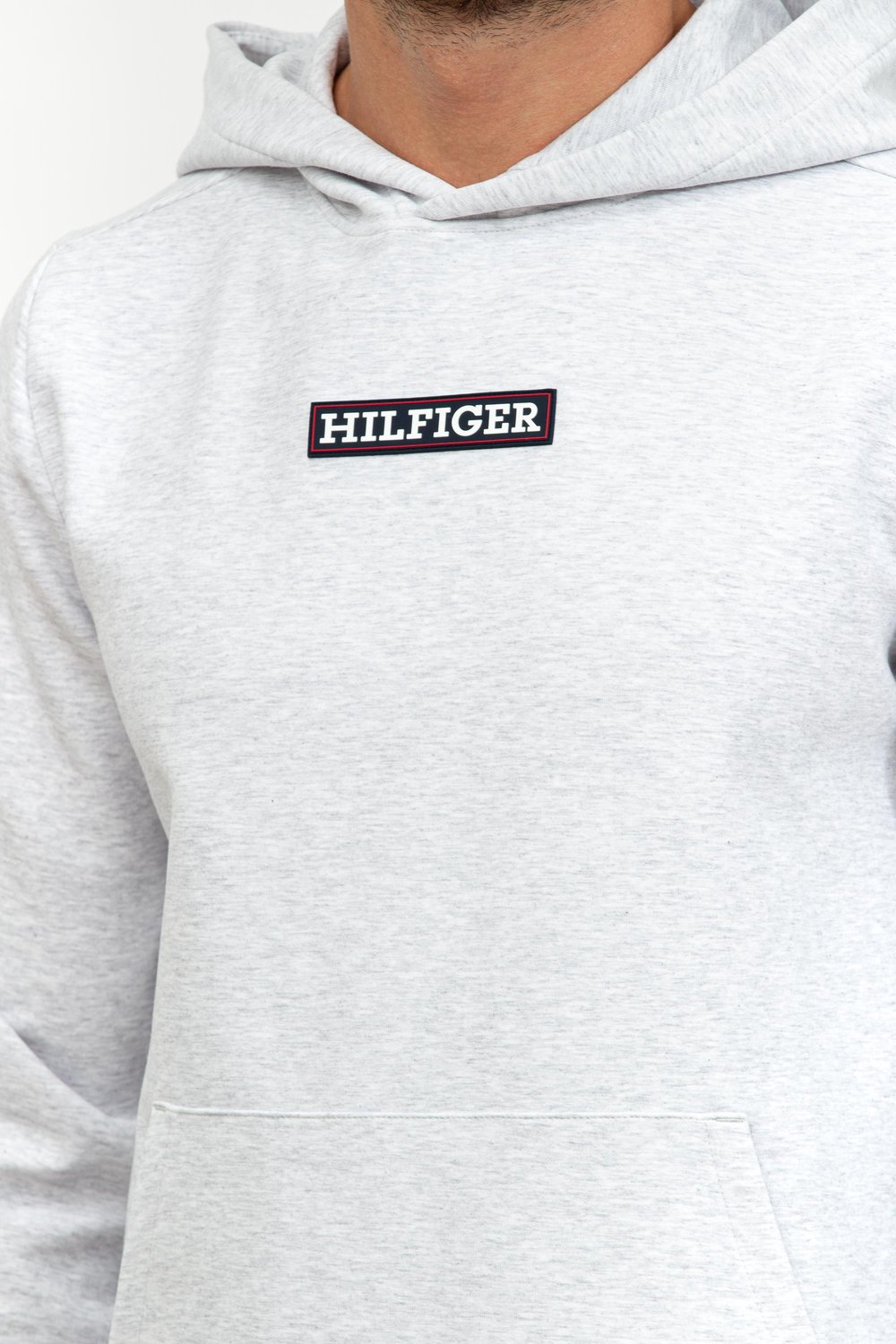 Tommy Hilfiger Graphic Erkek Kapüşonlu Sweatshirt Gri