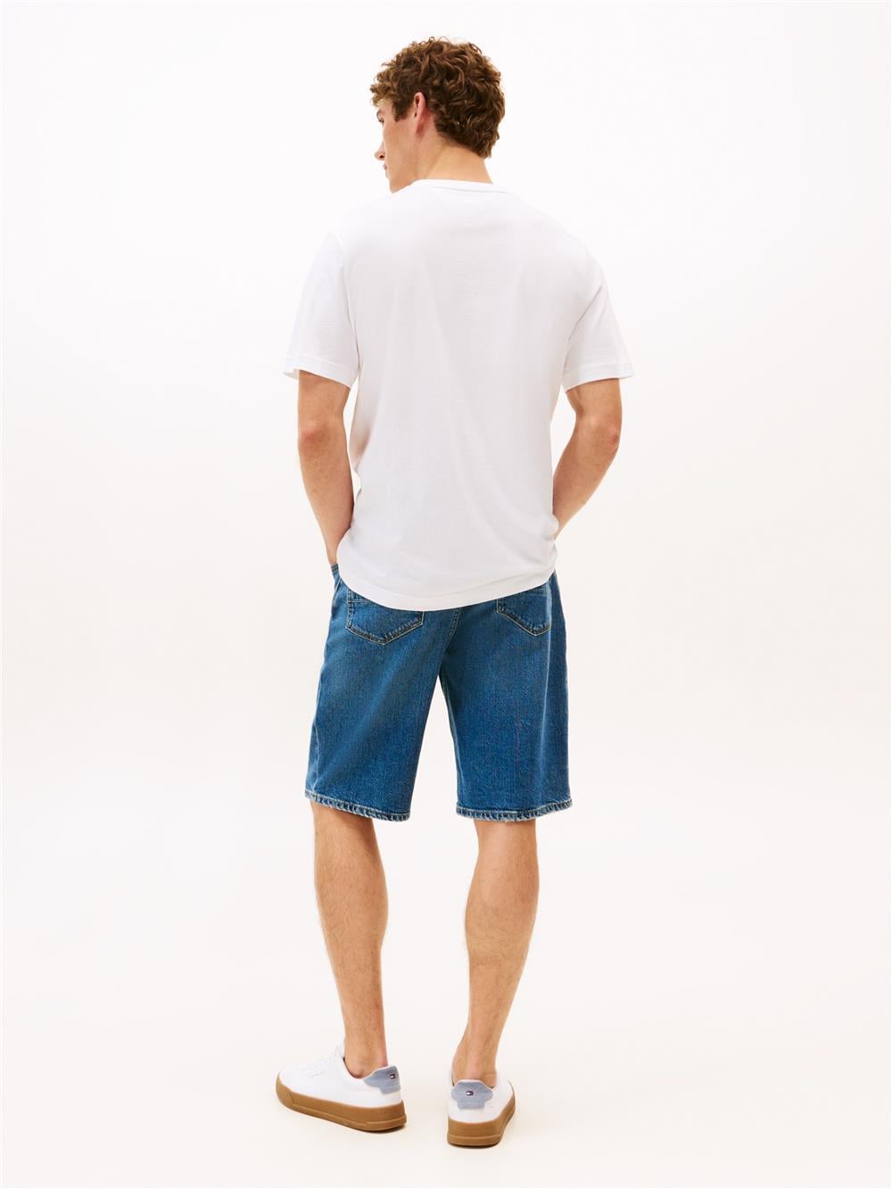 Tommy Hilfiger Hilfiger Chest Insert Tee Erkek Bisiklet Yaka T-Shirt