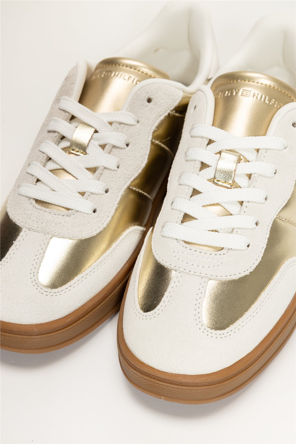 Tommy Hilfiger Mu Jackie Metallic Kadın Sneaker Gold