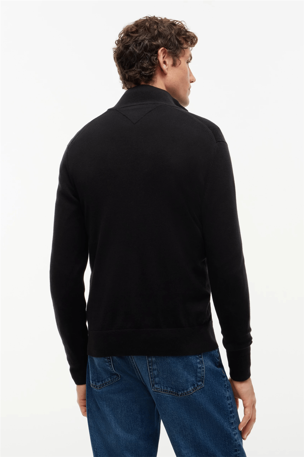 Tommy Hilfiger Pima Org Ctn Cashmere Zip Thru Erkek Hırka Siyah
