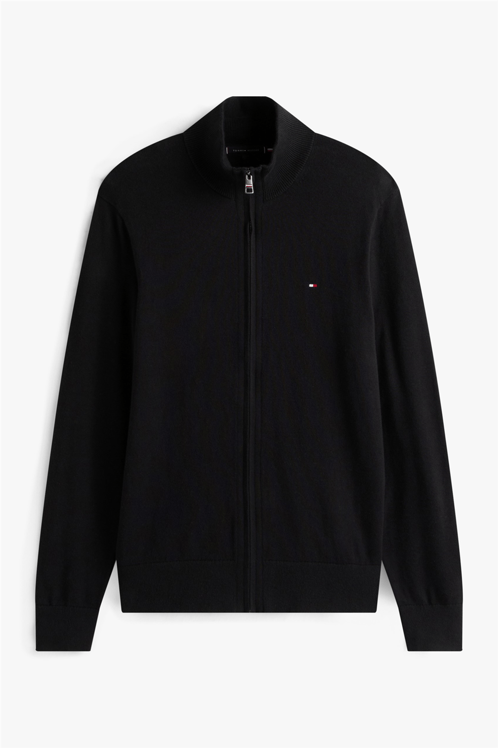 Tommy Hilfiger Pima Org Ctn Cashmere Zip Thru Erkek Hırka Siyah