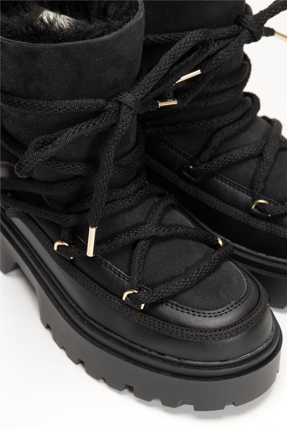 Tommy Hilfiger Real Shearling Laceup Snowboot Kadın Bot