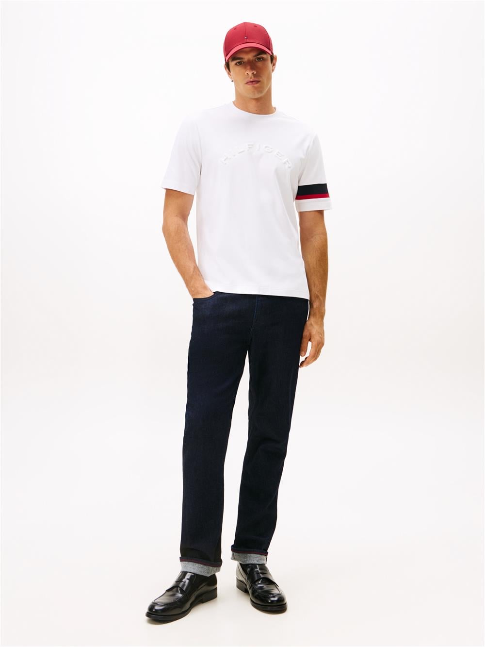 Tommy Hilfiger Rwb Insert Tee Erkek Bisiklet Yaka T-Shirt