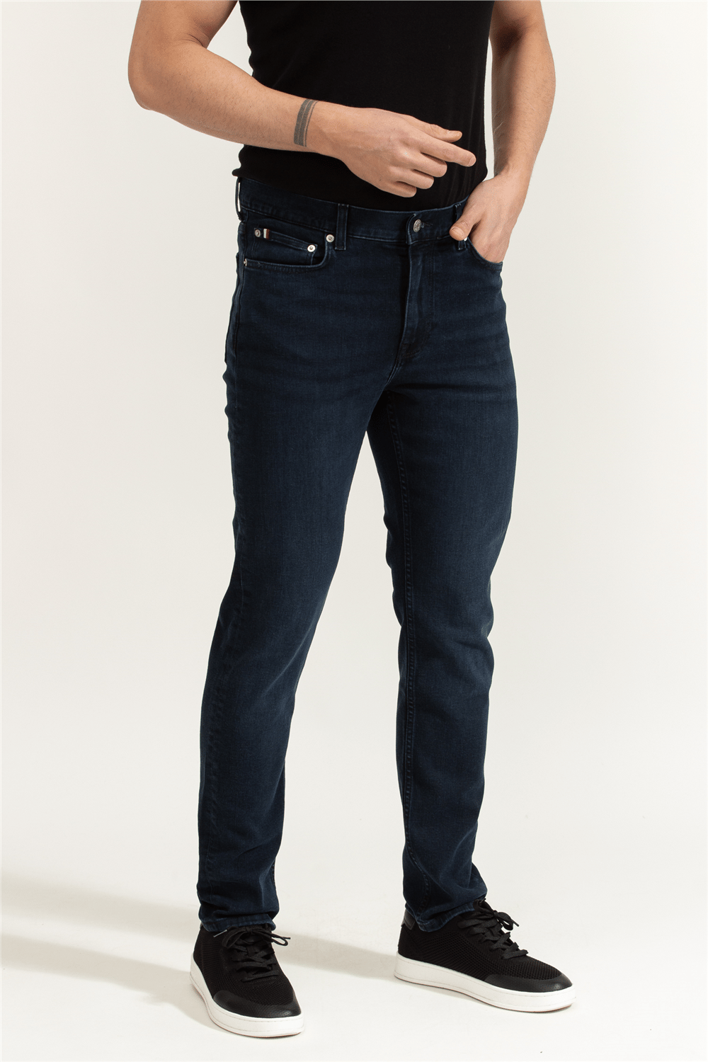 Tommy Hilfiger Slim Bleecker Calder Blue Black Erkek Jean Pantolon