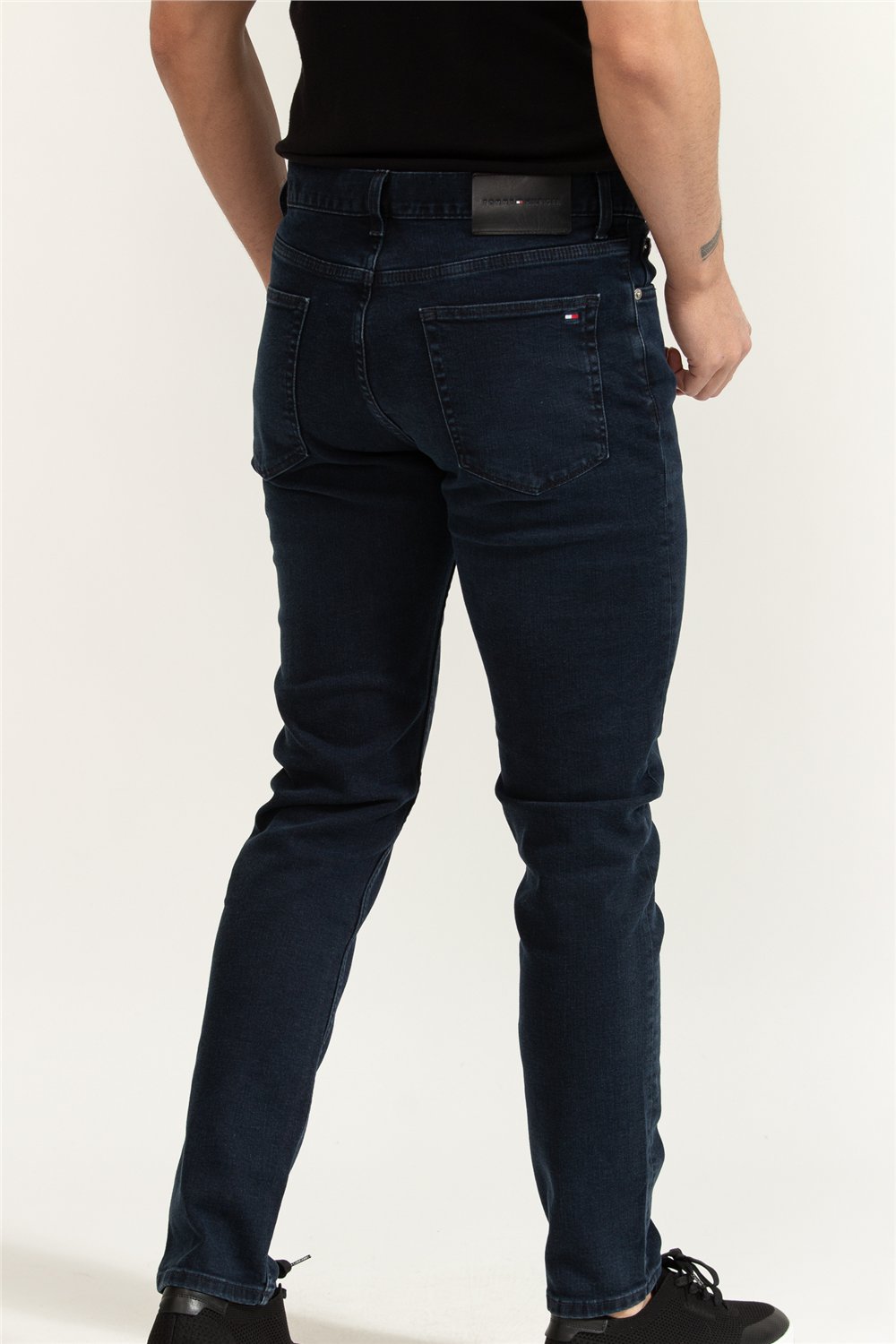 Tommy Hilfiger Slim Bleecker Calder Blue Black Erkek Jean Pantolon