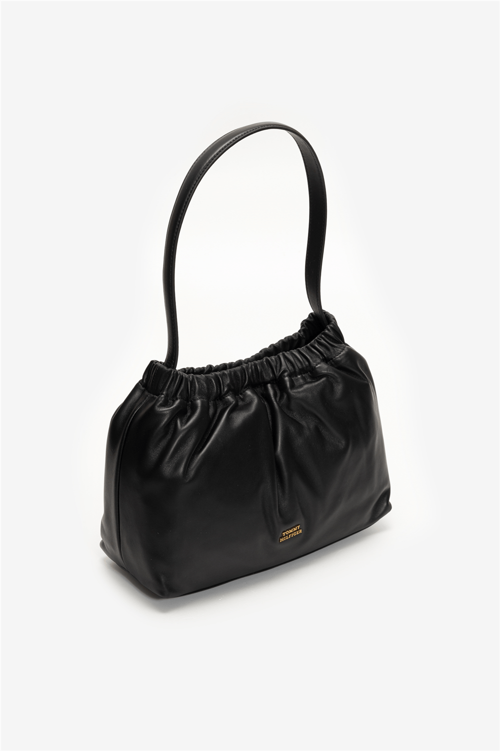 Tommy Hilfiger Soft Leather Shoulder Bag Kadın Omuz Çantası Siyah