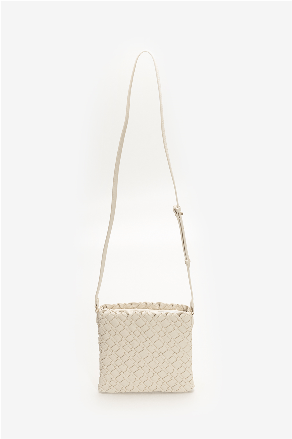Tommy Hilfiger TH Braided Crossover Kadın Mini Omuz Çantası Bej