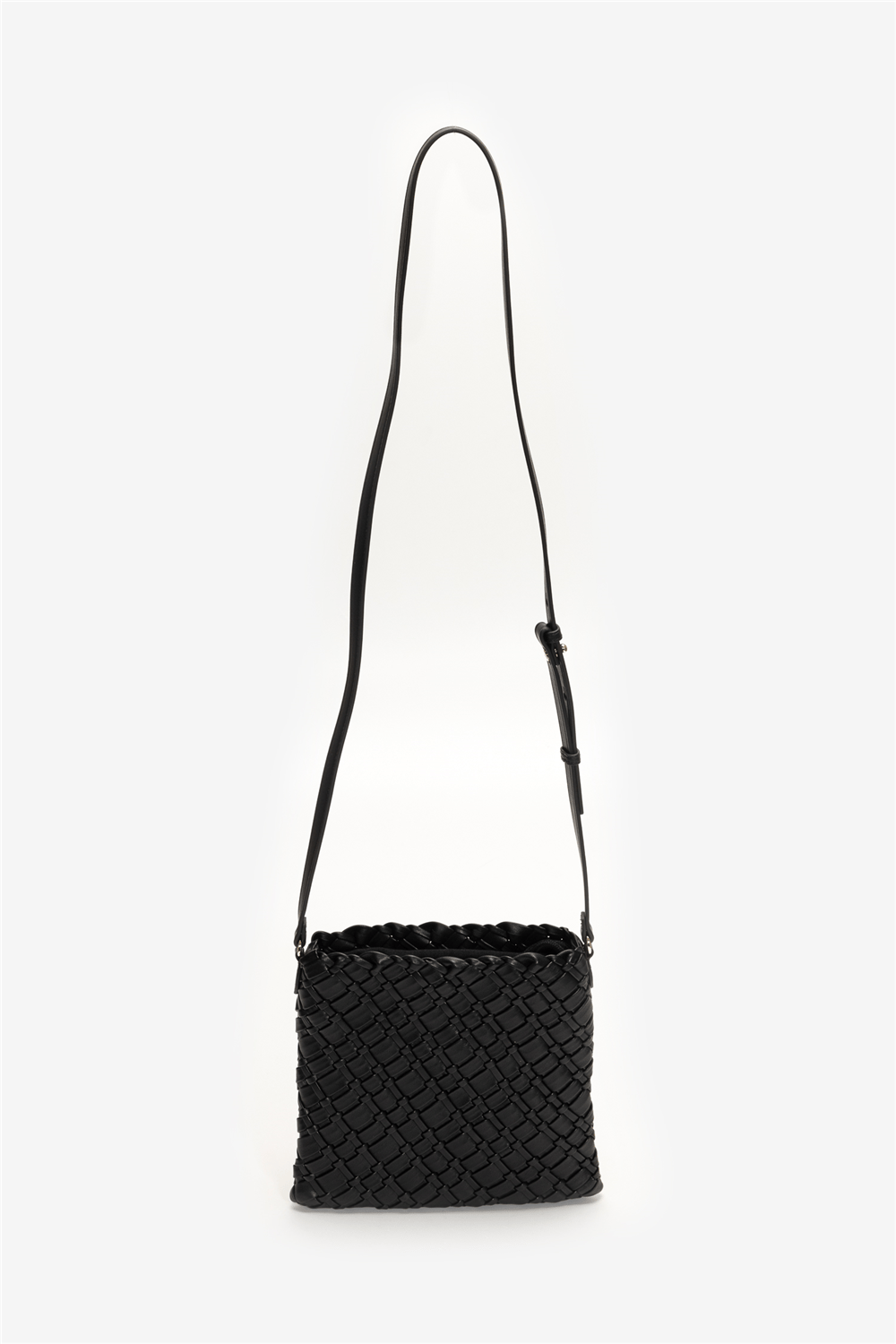 Tommy Hilfiger TH Braided Crossover Kadın Mini Omuz Çantası Siyah
