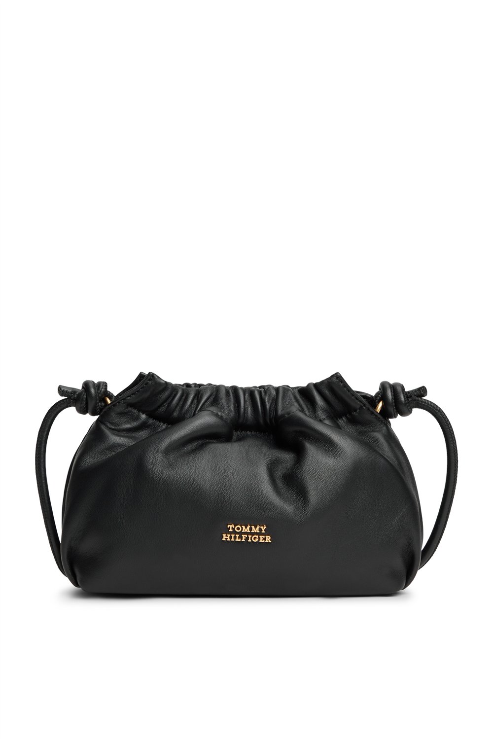 Tommy Hilfiger Th Soft Leather Cros Kadın Mini Omuz Çantası Siyah