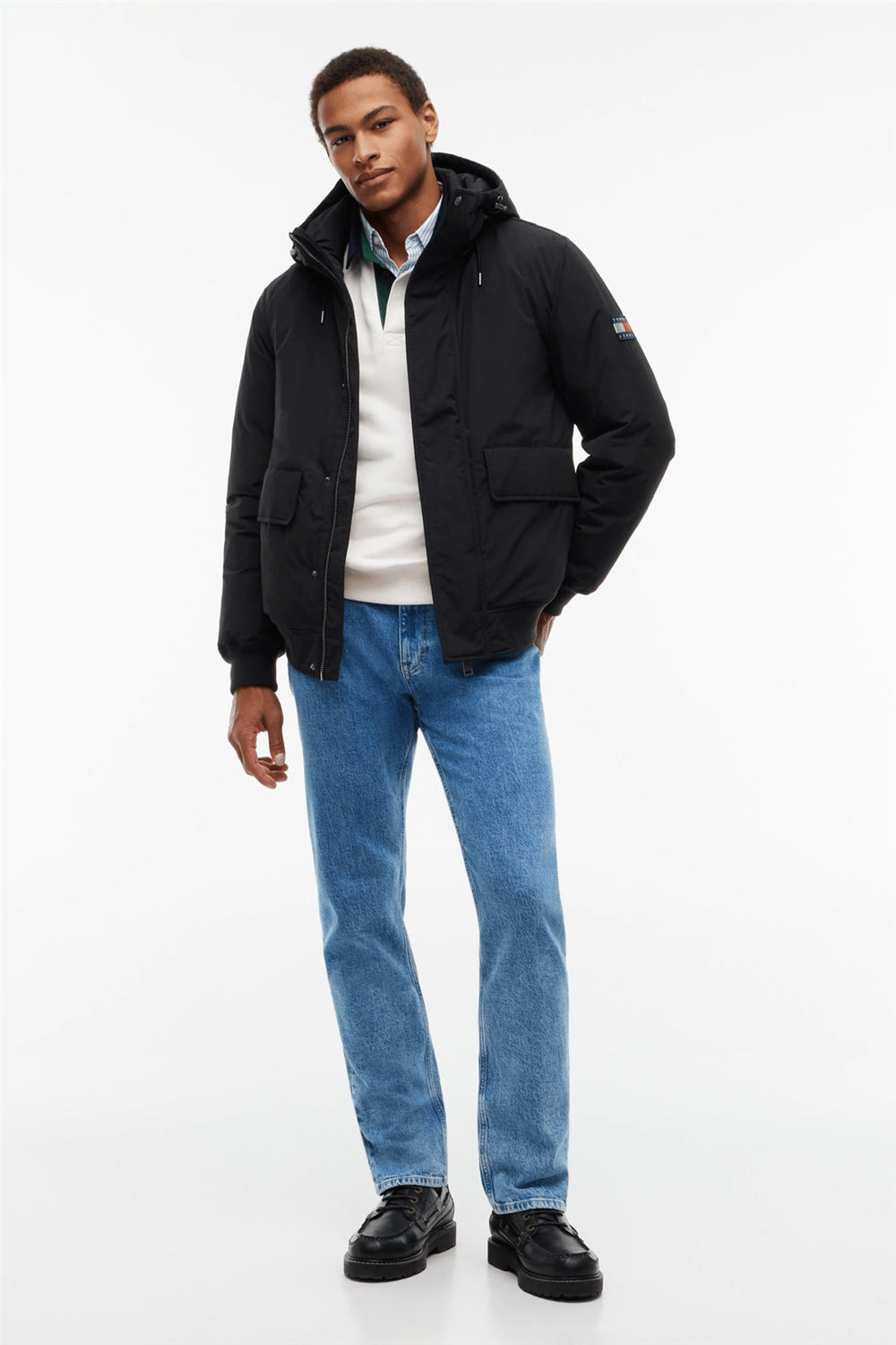 Tommy Hilfiger Tjm City Ready Bomber Erkek Bomber Mont Siyah