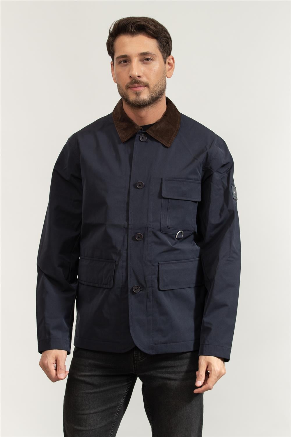 Tommy Hilfiger Wet Weather Barn Erkek Mont Mavi