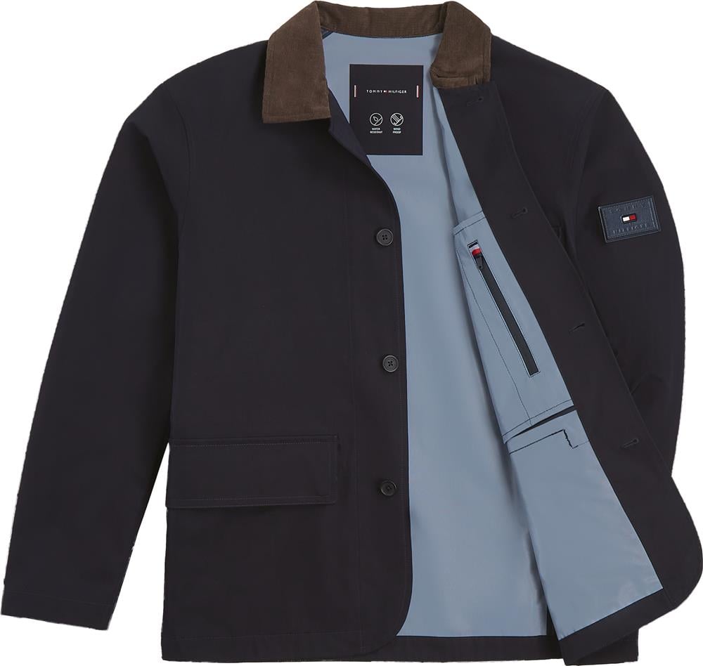 Tommy Hilfiger Wet Weather Barn Erkek Mont Mavi