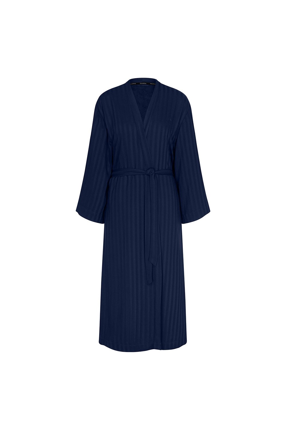 Triumph Amourette Jacquard Long Robe Kadın Sabahlık Lacivert