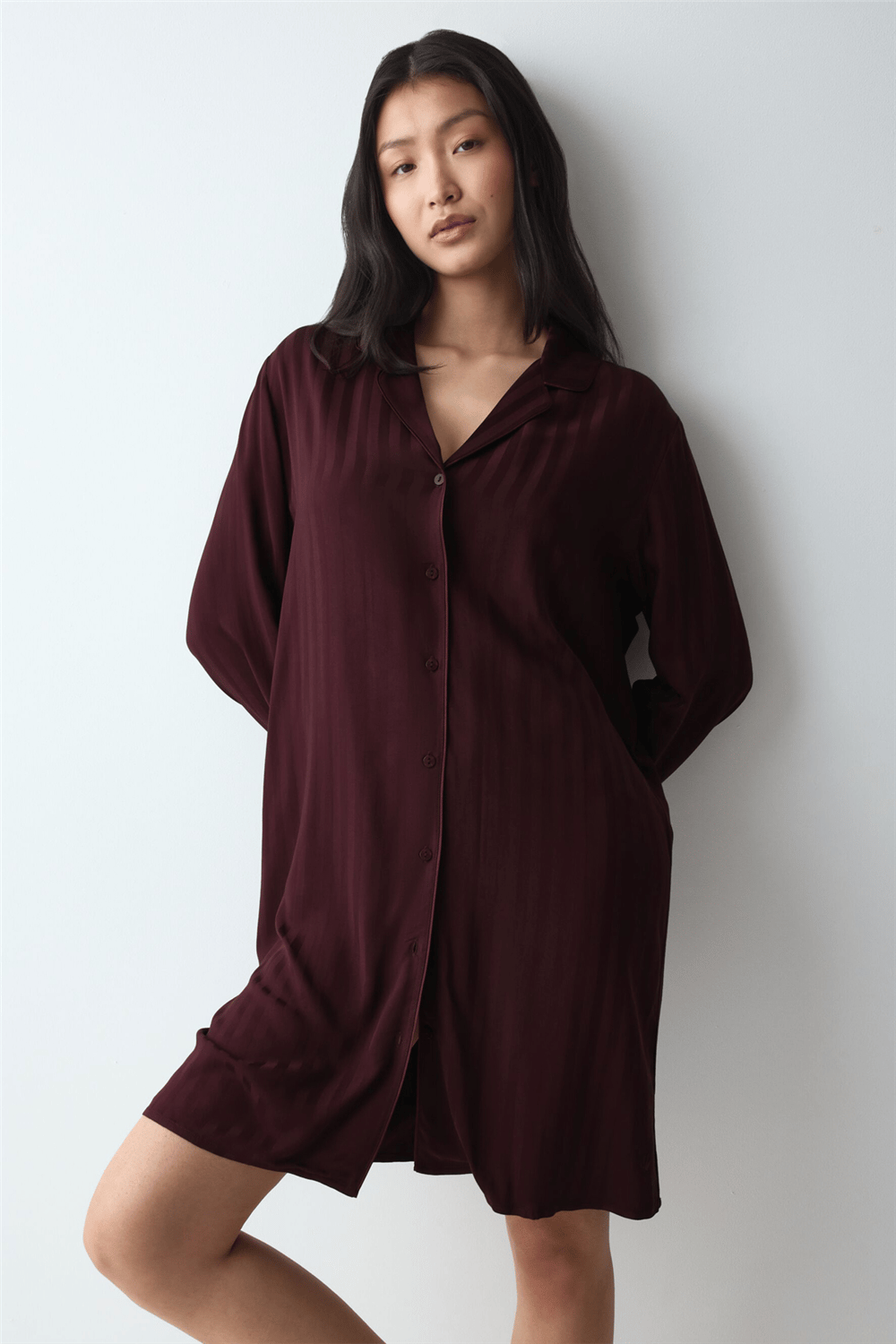 Triumph Amourette Jacquard NDW Kadın Gecelik Bordo