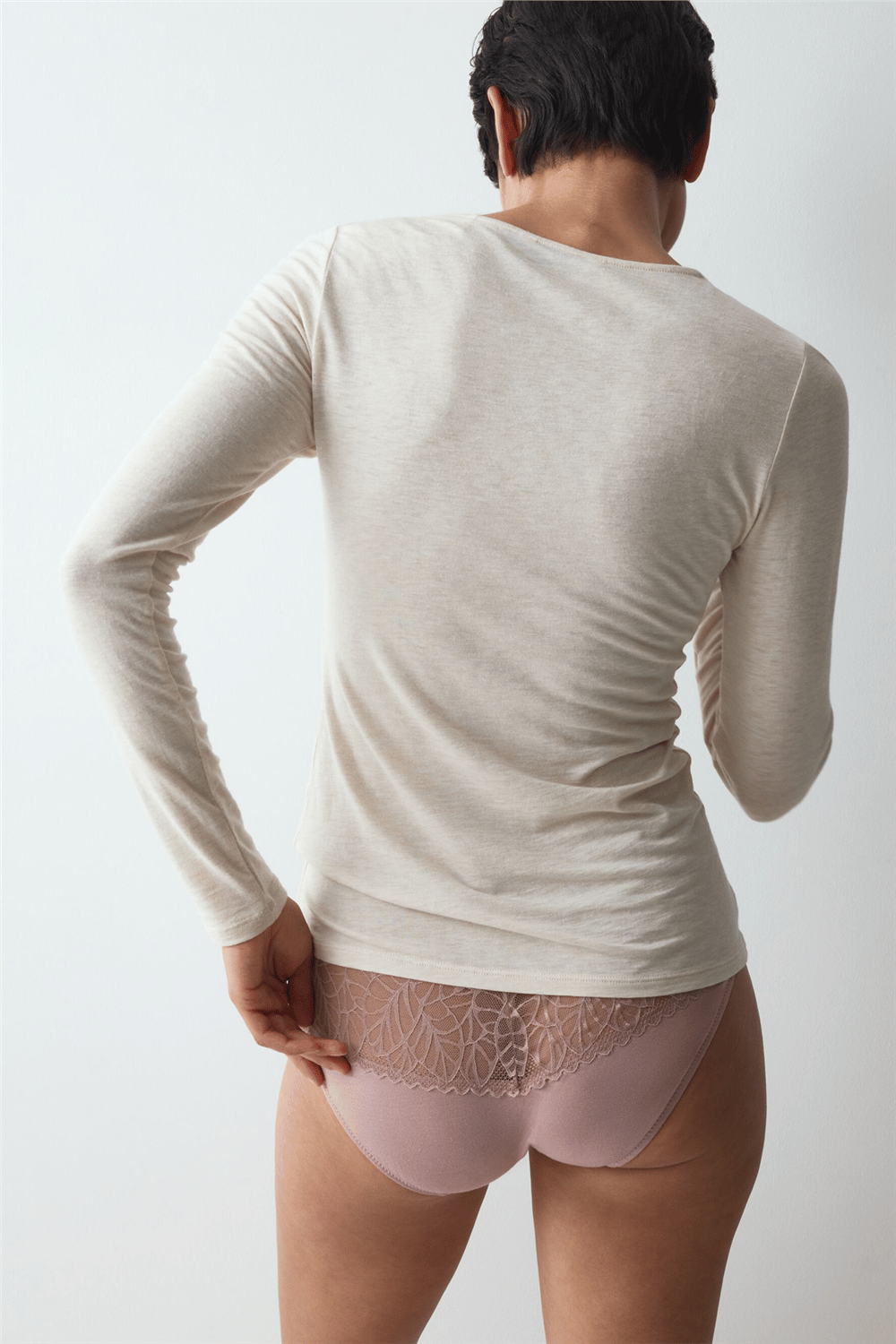 Triumph Beauty Layers LSL Top 04 Kadın Uzun Kollu T-Shirt Ten Rengi