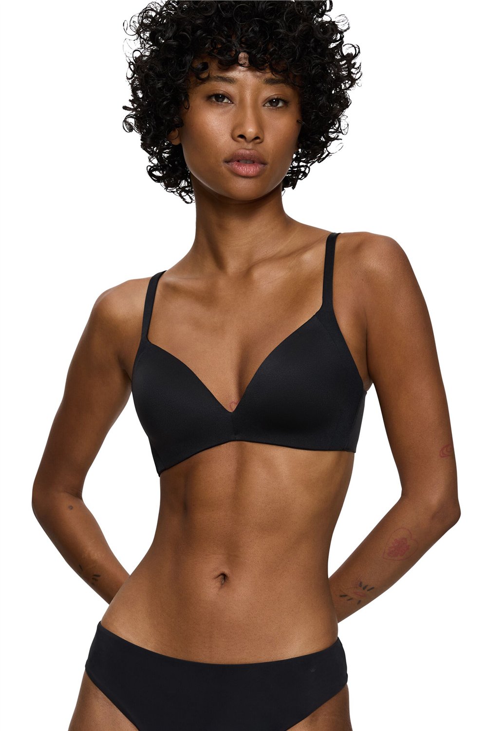 Triumph Body Make-up Soft Touch P EX C Kup İçi Boş Düz Balensiz Sütyen Siyah