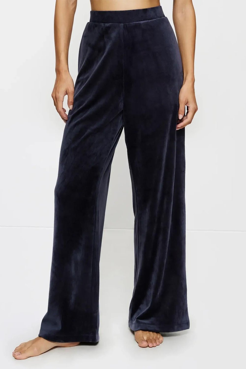 Triumph Sensual Velour Wide Leg Trousers Pijama Altı Mavi