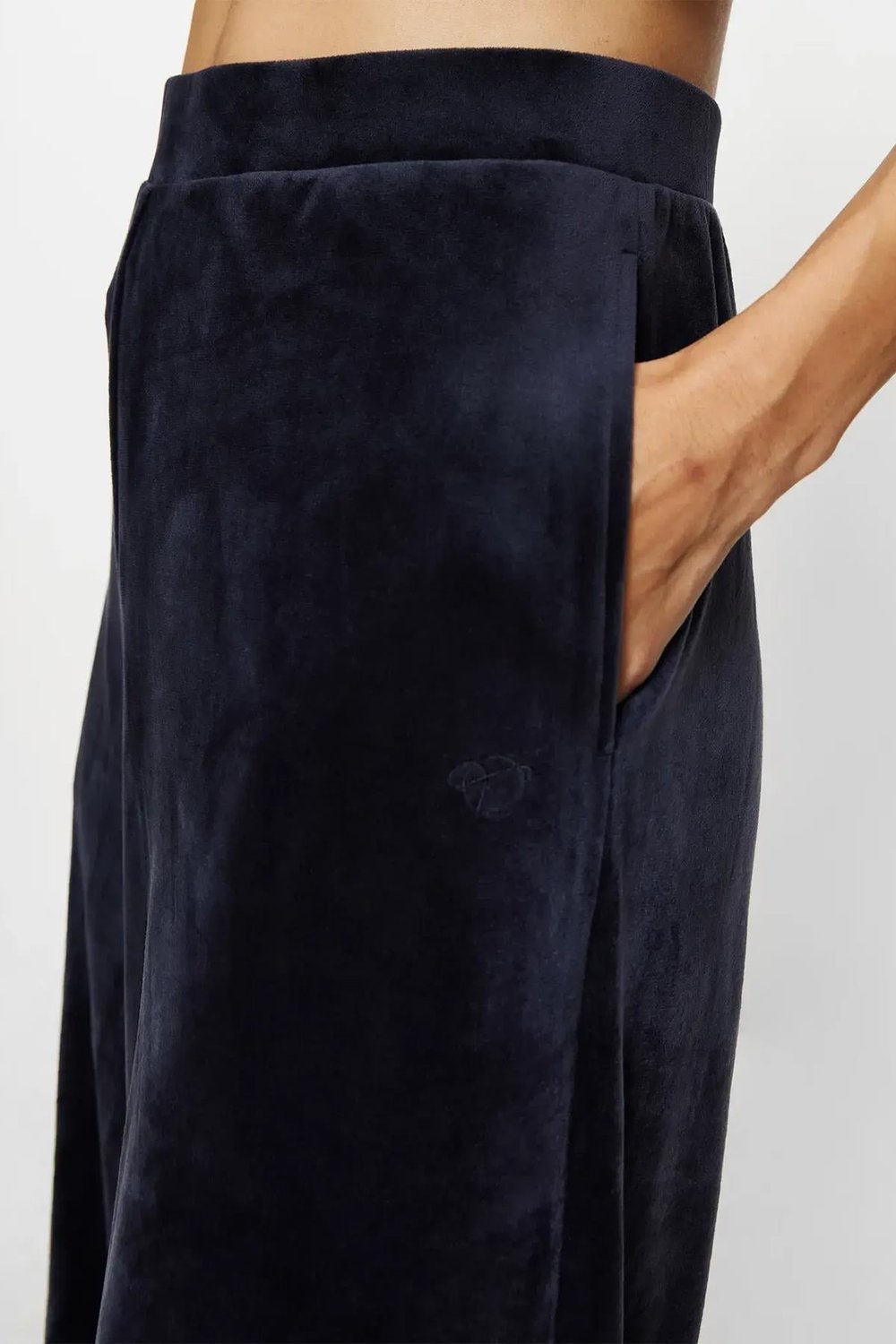 Triumph Sensual Velour Wide Leg Trousers Pijama Altı Mavi